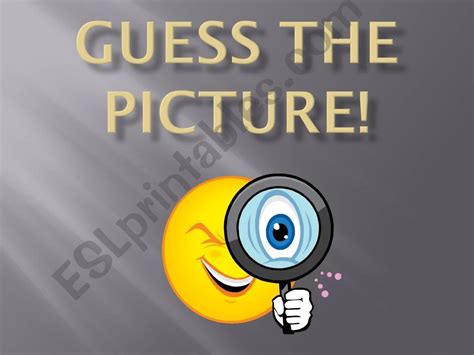 Students will see a zoomed-in picture and have to guess what the picture is of. . Zoomed in picture guessing game with answers ppt